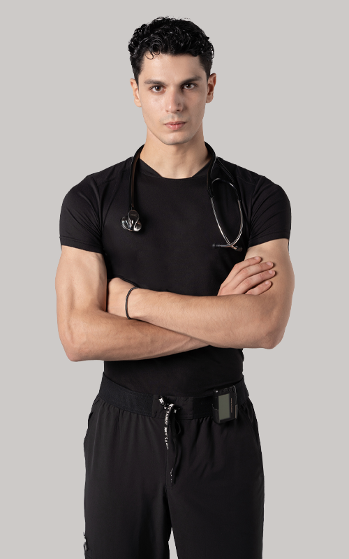 اندر سكراب بريميوم سوفت بآكمام قصيره ~ Premium-Soft Short Sleeve Under Scrub