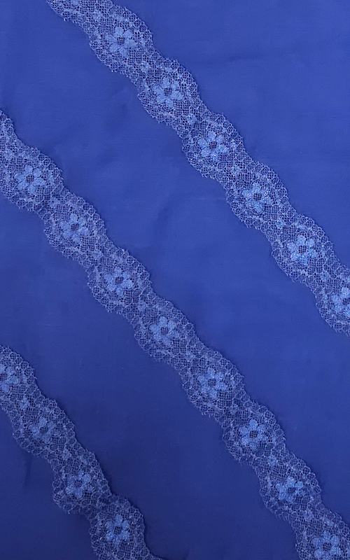 طرحة بوالياباني مع دانتيل~ Japanese Voile Lace Scarf 41 