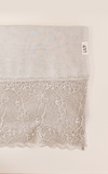 طرحة بوالياباني مع دانتيل~ Japanese Voile Lace Scarf 44 