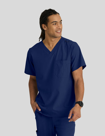 بلوزة سكتشرز جيب واحد ~ One pocket Scrub Top|| NAVY BLUE SKECHERS