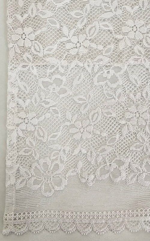 طرحة بوالياباني مع دانتيل~ Japanese Voile Lace Scarf 37 