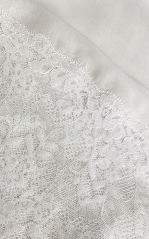 طرحة بوالياباني مع دانتيل~ Japanese Voile Lace Scarf 32 
